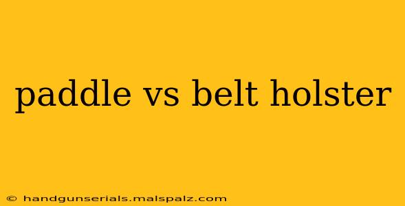 paddle vs belt holster