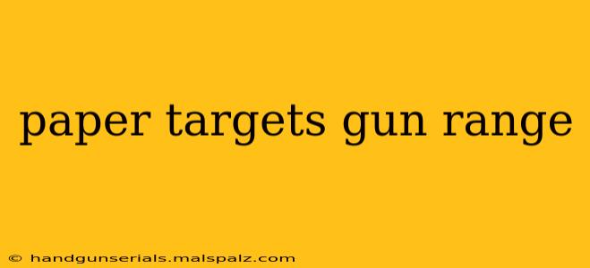 paper targets gun range