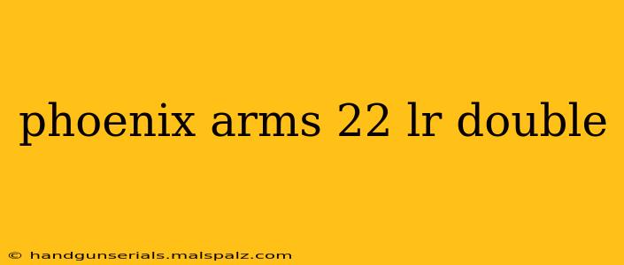 phoenix arms 22 lr double