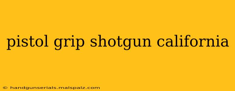 pistol grip shotgun california