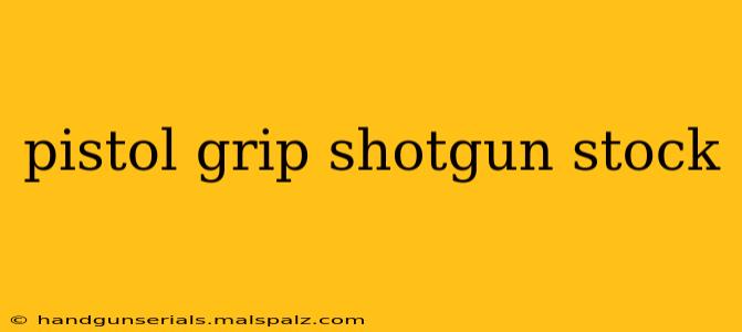 pistol grip shotgun stock