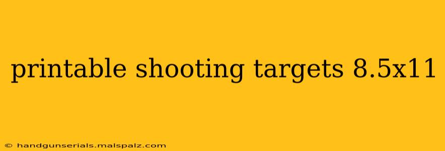 printable shooting targets 8.5x11