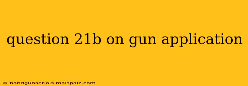 question 21b on gun application