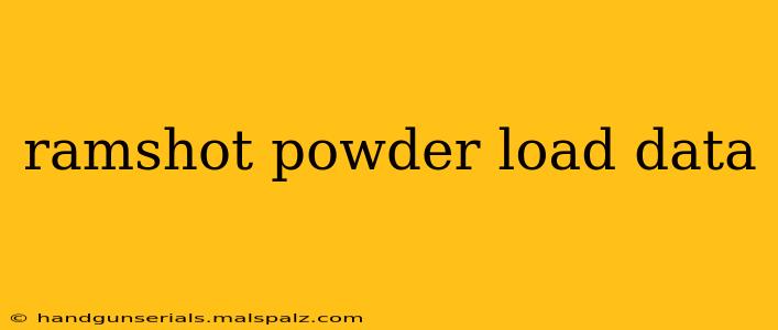 ramshot powder load data