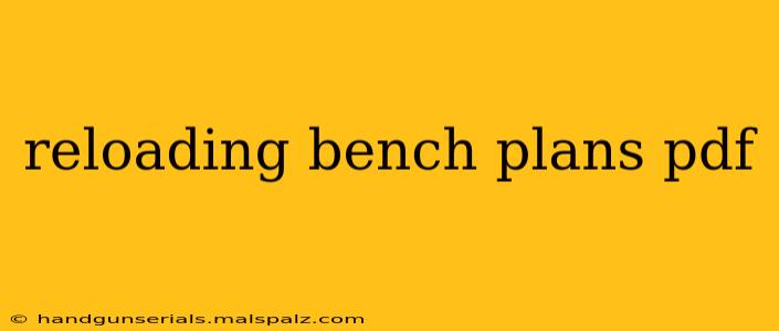 reloading bench plans pdf