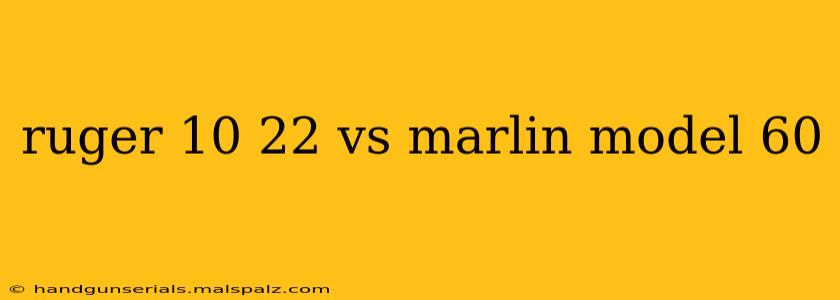 ruger 10 22 vs marlin model 60