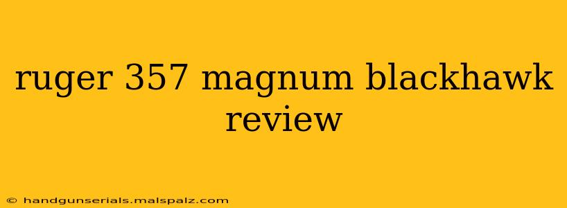 ruger 357 magnum blackhawk review