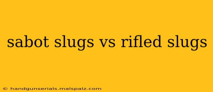 sabot slugs vs rifled slugs