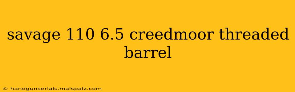 savage 110 6.5 creedmoor threaded barrel