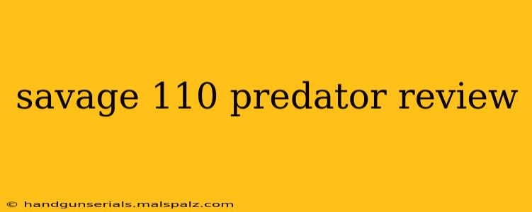 savage 110 predator review