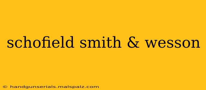 schofield smith & wesson