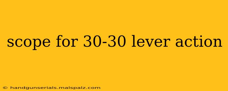 scope for 30-30 lever action