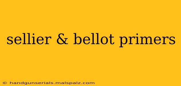 sellier & bellot primers