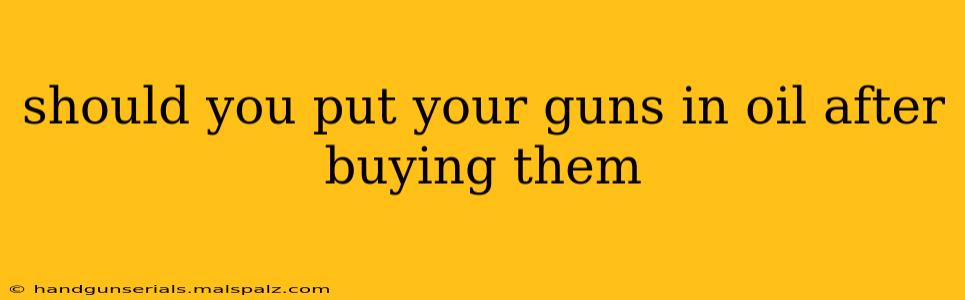 should you put your guns in oil after buying them