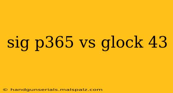 sig p365 vs glock 43