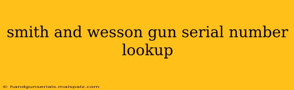 smith and wesson gun serial number lookup