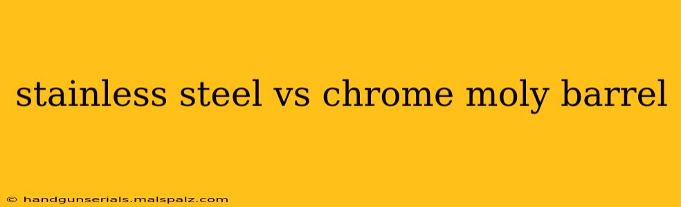 stainless steel vs chrome moly barrel