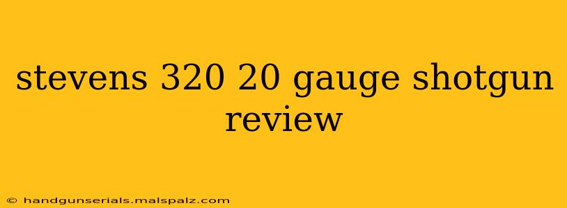 stevens 320 20 gauge shotgun review