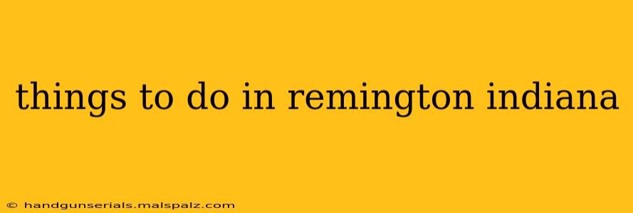 things to do in remington indiana