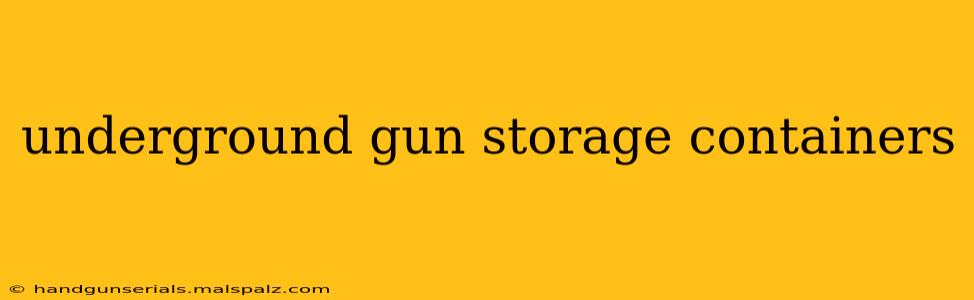 underground gun storage containers