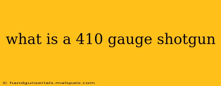 what is a 410 gauge shotgun