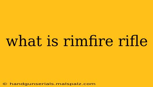 what is rimfire rifle