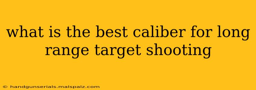 what is the best caliber for long range target shooting