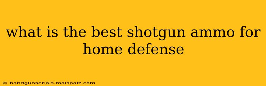 what is the best shotgun ammo for home defense