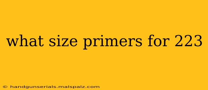 what size primers for 223