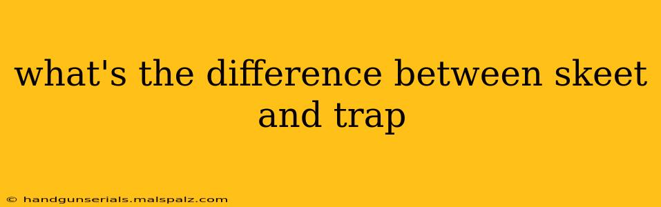 what's the difference between skeet and trap