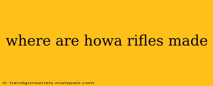 where are howa rifles made