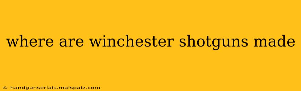 where are winchester shotguns made