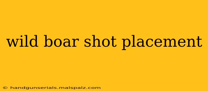 wild boar shot placement