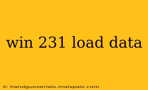 win 231 load data