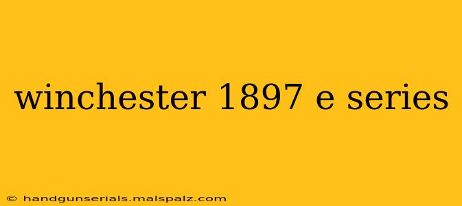 winchester 1897 e series